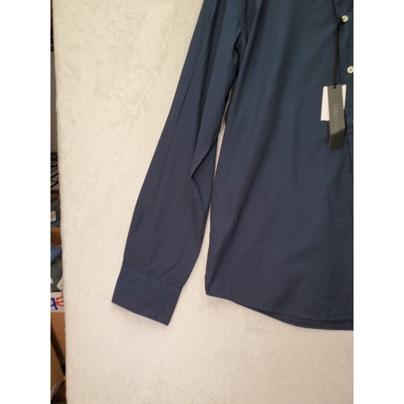 Dylan Gray Poplin Shirt Mens XL Navy 100% Cotton Long Sleeve Collar Button Down - Picture 6 of 9